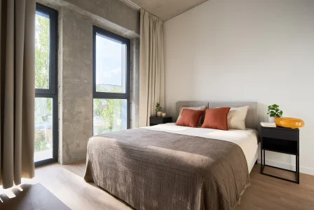 Komfortowa sypialnia w apartamencie na wynajem długoterminowy dla firm 65