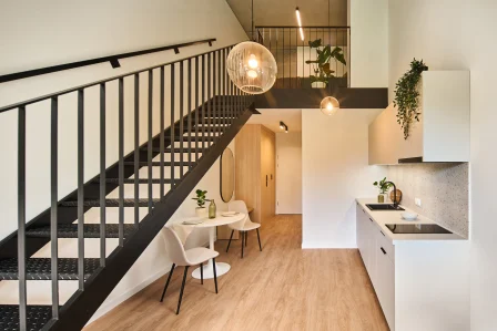 Nowoczesny budynek apartamentowy Moovy Home - Wrocław, blisko osiedla Olimpia Port 47